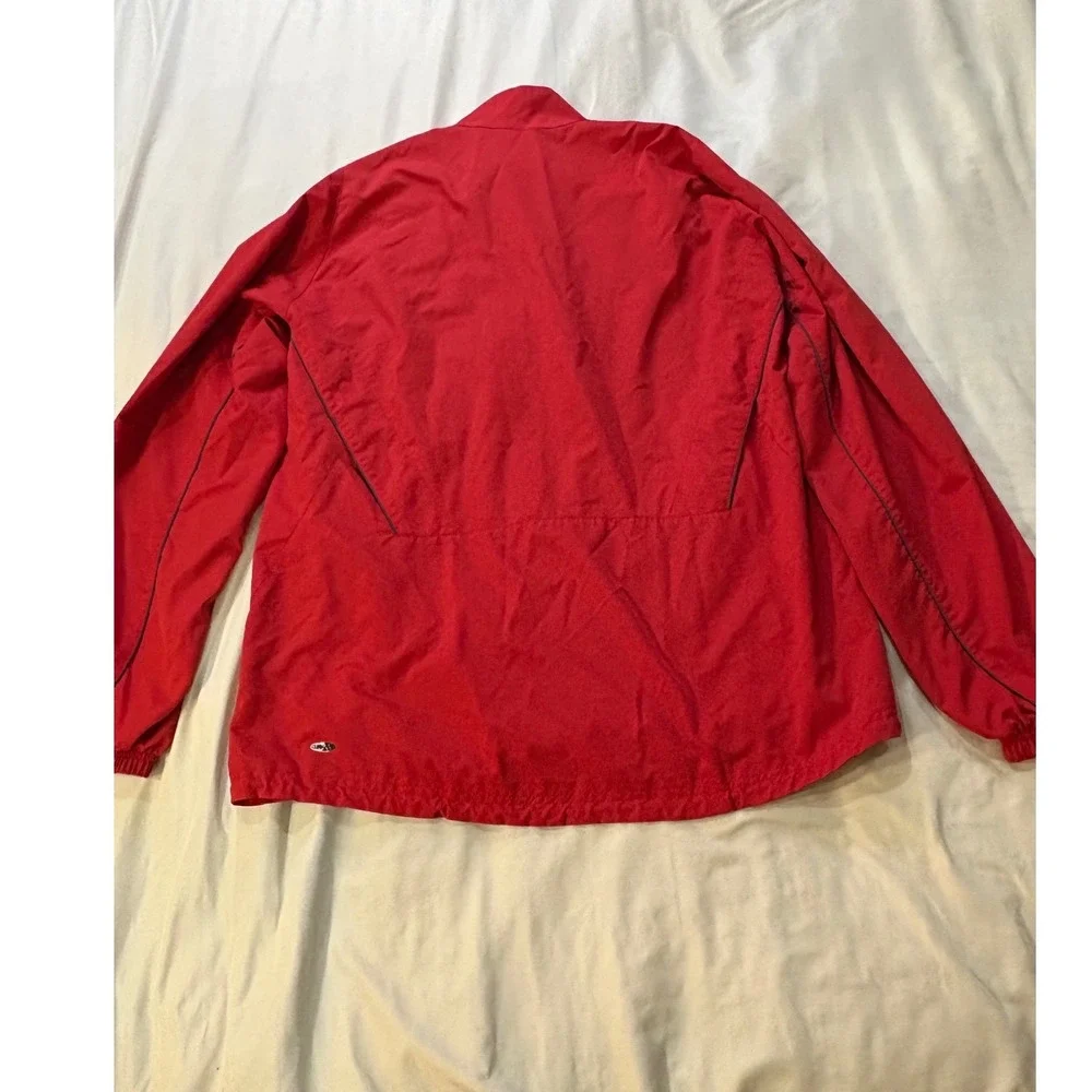 Adidas Golf‎ Pullover Jacket Mens XL Red Quarter Zip Long Sleeve Performance